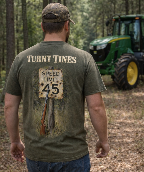 Turnt Tines speed limit sign T-shirt